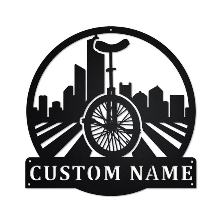 Personalized Unicycling Metal Sign | Unicycling Metal Wall Art | Unicycling Metal wall Decor | Unicycling Lover | Custom Unicycling