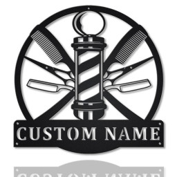 Personalized Barber Hair Stylist Metal Sign Art | Custom Hair Stylist Monogram Metal Sign | Hair Stylist Gifts | Job Gift | Hair Salon Gift