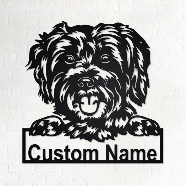 Custom Schnoodle Dog Metal Wall Art, Personalized Schnoodle Dog Name Sign Decoration For Room, Schnoodle Home Decor, Custom Dog, Schnoodle