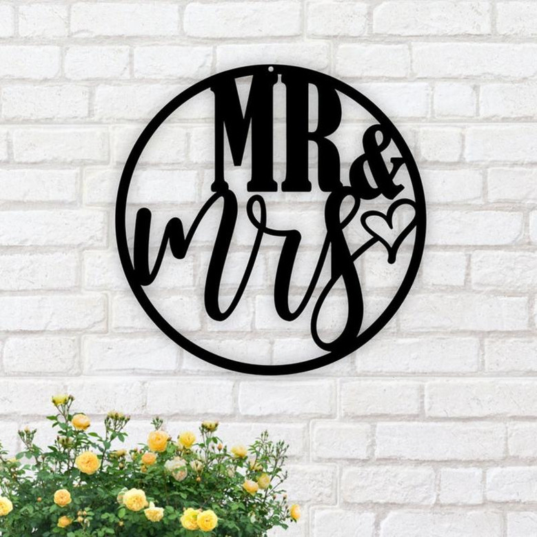 Mr and Mrs Metal Sign, Metal Mr And Mrs Sign, Wedding Decor, Engagement Party Decor, Engagement Party Sign, Mr and Mrs Sign, Metal Sign