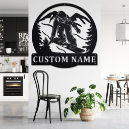 Custom Snowboarder Metal Wall Art, Personalized Snowboarder Name Sign Decoration For Room, Snowboarder Home Decor, Custom Snowboarder