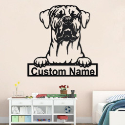 Custom Tosa Inu Dog Metal Wall Art, Personalized Tosa Inu Dog Name Sign Decoration For Room, Tosa Inu Dog Home Decor, Custom Dog, Tosa Inu