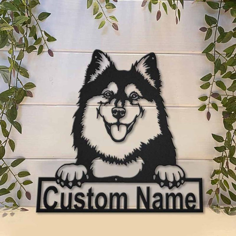 Personalized Finnish Lapphund Dog Metal Sign Art | Custom Finnish Lapphund Metal Sign | Finnish Lapphund Gifts Funny | Animal Custom