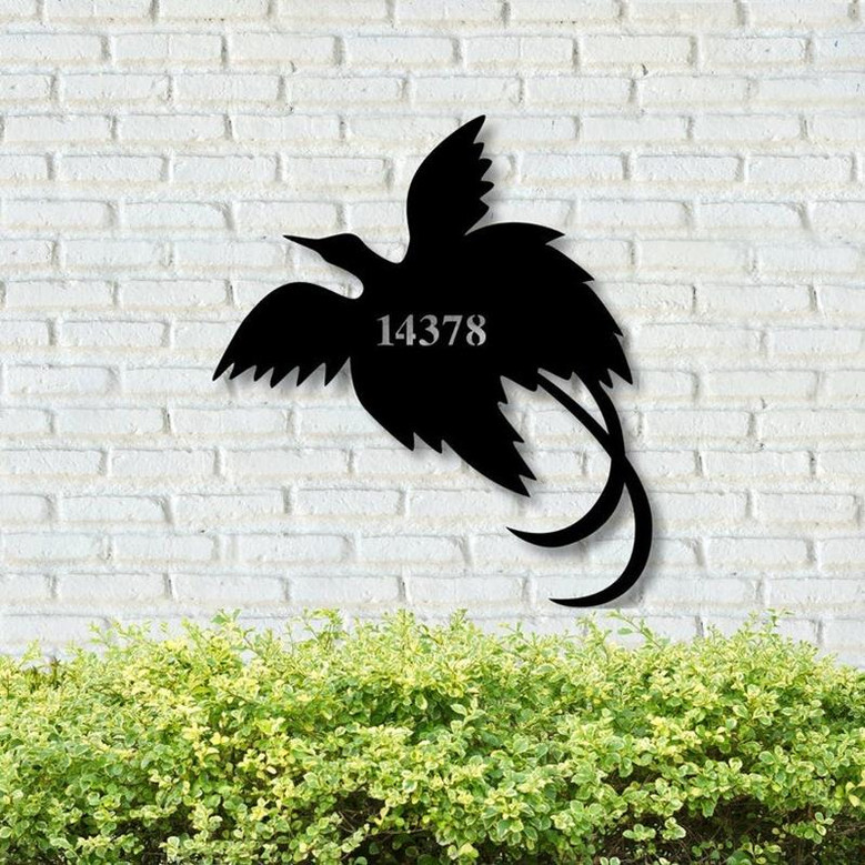 Custom Metal Bird Sign Metal Address Sign Metal Wall Art Farmhouse Decor Family Name Sign Housewarming Metal Birds Of Paradise