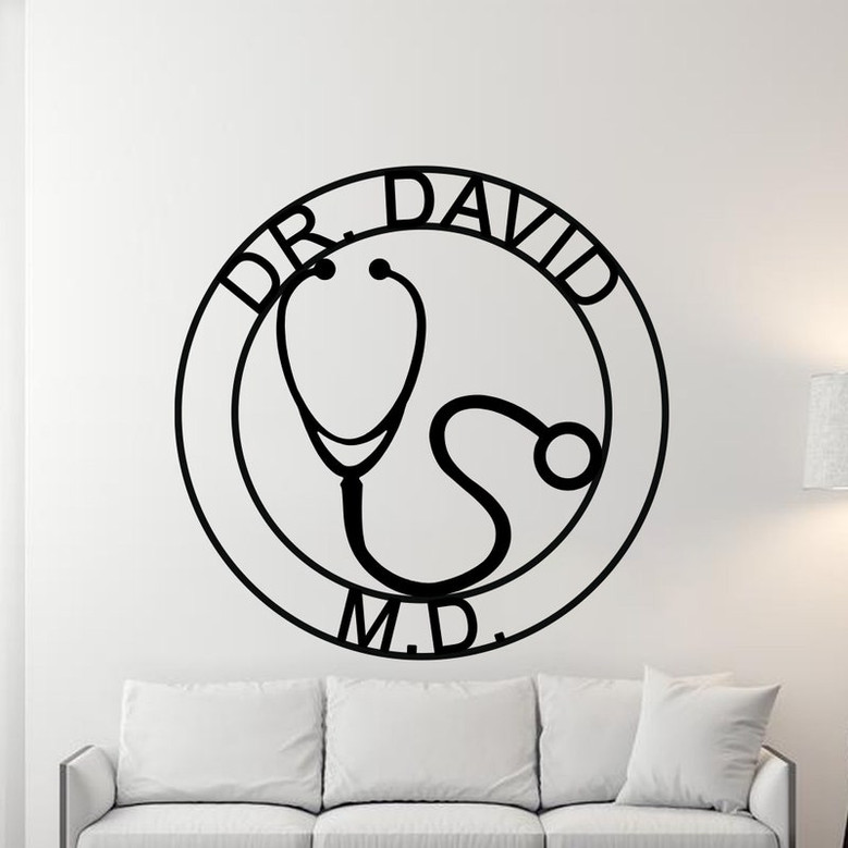 Personalized Doctor Sign, Custom Doctor Metal Sign, Doctor's Office Decor, Personalized Nurse Sign, Doctor Gift, Nurse Gift, Med Student