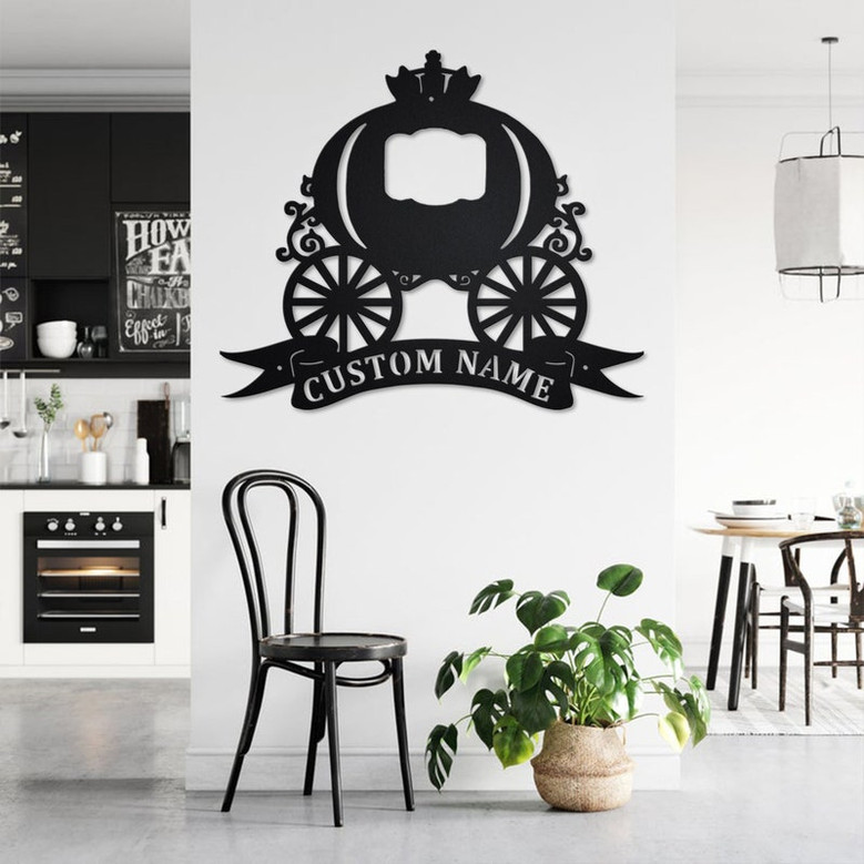 Custom Carriage Metal Wall Art, Personalized Carriage Name Sign Decoration For Room, Carriage Home Decor, Custom Carriage, Carriage