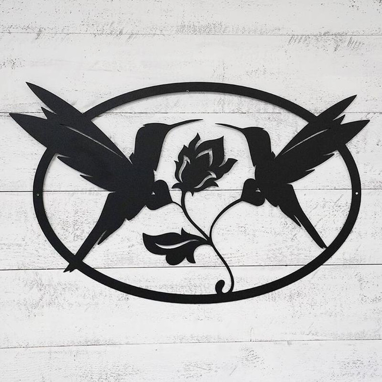 Humming Birds Metal Wall Art, Housewarming Gift