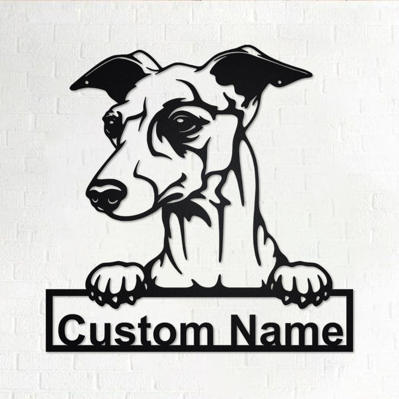 Custom Italian Grayhound Dog Metal Wall Art, Personalized Italian Grayhound Name Sign Decoration For Room, Italian Grayhound Home Decor