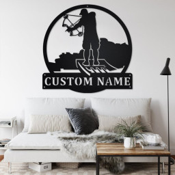 Custom Bowfishing Metal Wall Art, Personalized Bowfishing Name Sign Decoration For Room, Bowfishing Metal Home Decor, Custom Bowfishing
