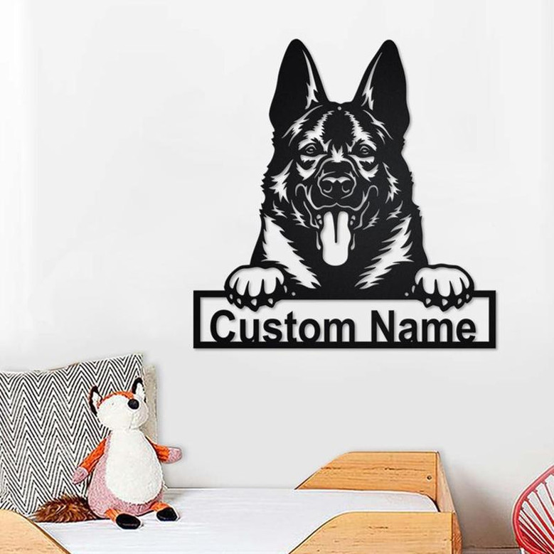 Custom West Gothic Dog Metal Wall Art, Personalized West Gothic Name Sign Decoration For Room, West Gothic Home Decor, Custom Dog