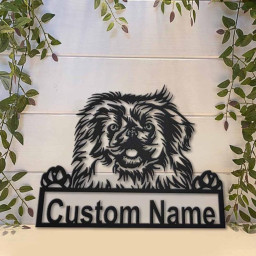 Personalized Pekingese Dog Metal Sign Art | Custom Pekingese Dog Metal Sign | Dog Gift | Birthday Gift | Animal Funny