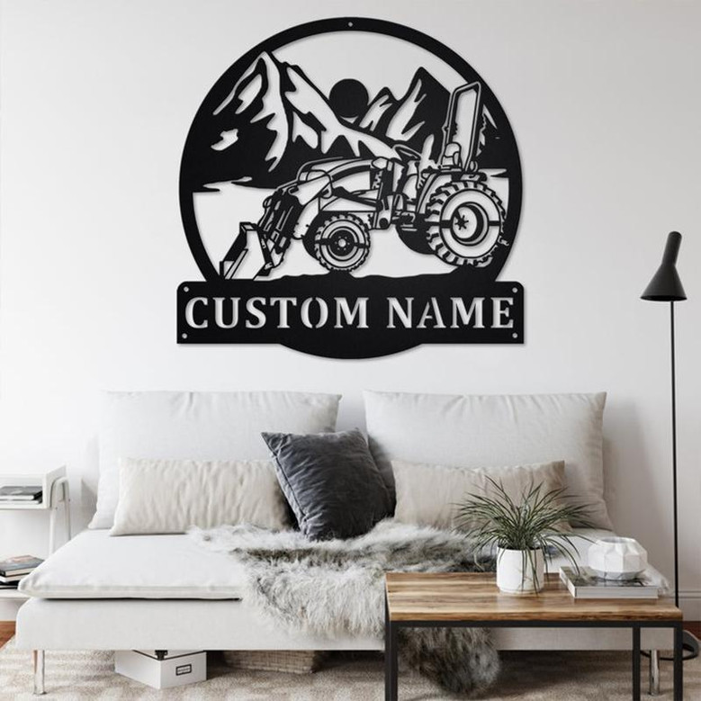 Custom Tractor Loader Metal Wall Art, Personalized Tractor Loader Name Sign Decoration For Room, Tractor Loader Home Decor, Custom Tractor