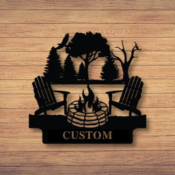 Custom family name campfire sign, Metal campfire sign, Farmhouse decor, Outdoor family sign, Outdoor decor, Wall art, Metal sign,