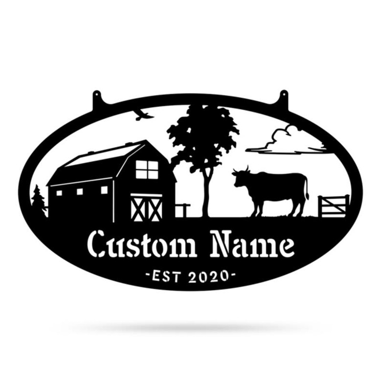 Choose Your Farm Sign Cut Metal Sign Metal Wall Art Metal House Sign