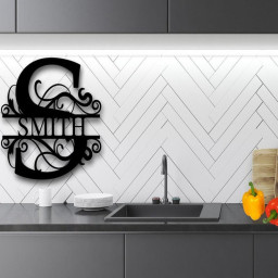 Personalized Name Door Sign, Metal Monogram Plaque, Metal Wall Art, Metal Signs, Front Porch Decor, Last Name Sign, Family Name Porch Sign