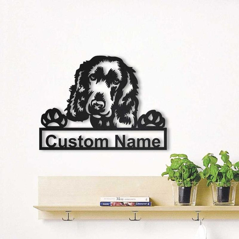 Personalized English Cocker Spaniel Dog Metal Sign Art | Custom English Cocker Spaniel Metal Sign | Dog Gift | Birthday Gift | Animal Funny