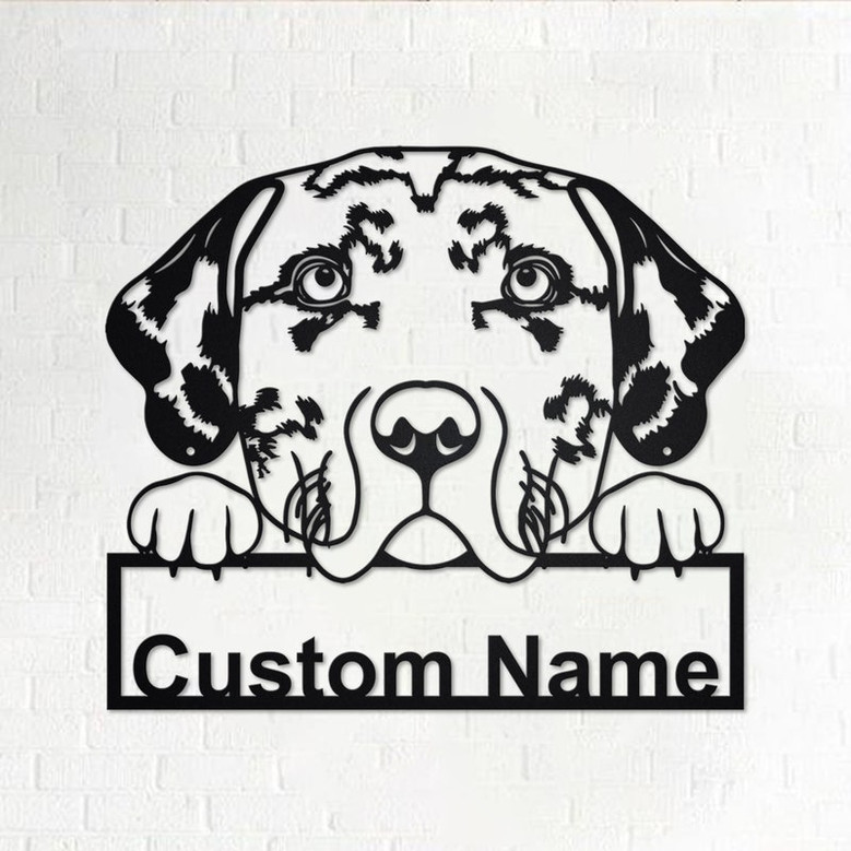 Personalized Catahoula Leopard Metal Sign | Catahoula Leopard Metal Wall Art | Catahoula Leopard Metal Wall Decor | Custom Catahoula Leopard