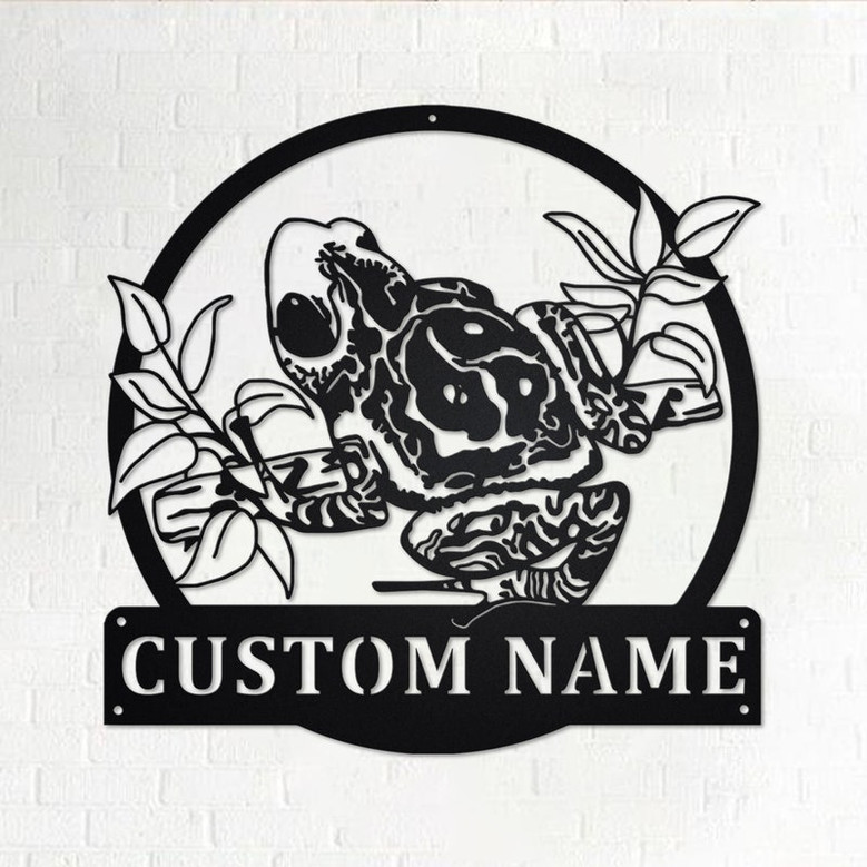 Custom Poison Frog Metal Wall Art, Personalized Poison Frog Name Sign Decoration For Room, Poison Frog Home Decor, Custom Poison Frog