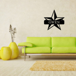 Metal Star Sign - Metal Wall Art - Housewarming Gift - Wedding Gift - Personalized Metal Wall Art - Custom Metal Wall Decor