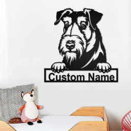 Custom Velshterer Dog Metal Wall Art, Personalized Velshterer Name Sign Decoration For Room, Velshterer Home Decor, Custom Velshterer Dog