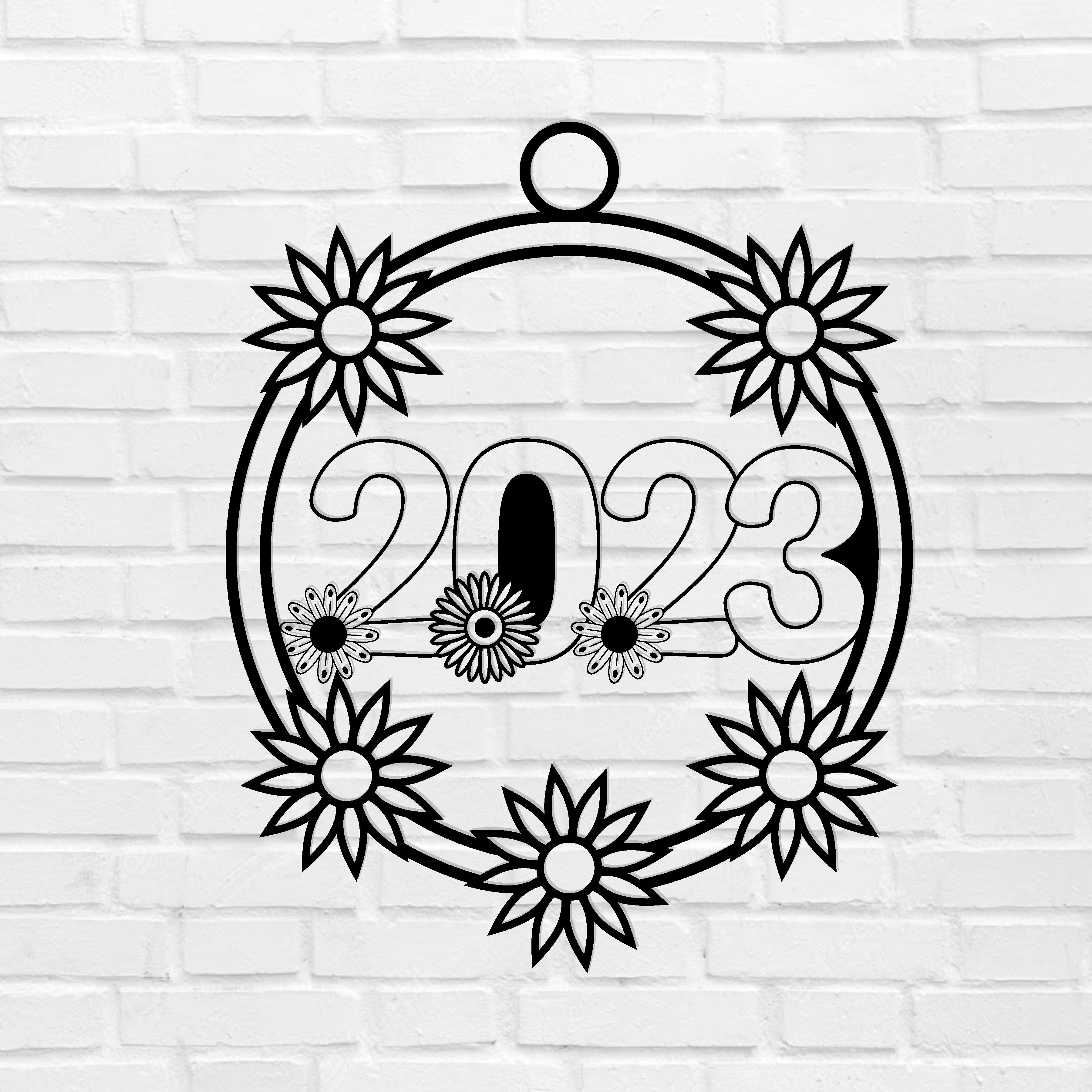 Happy New Year ornament Metal Sign