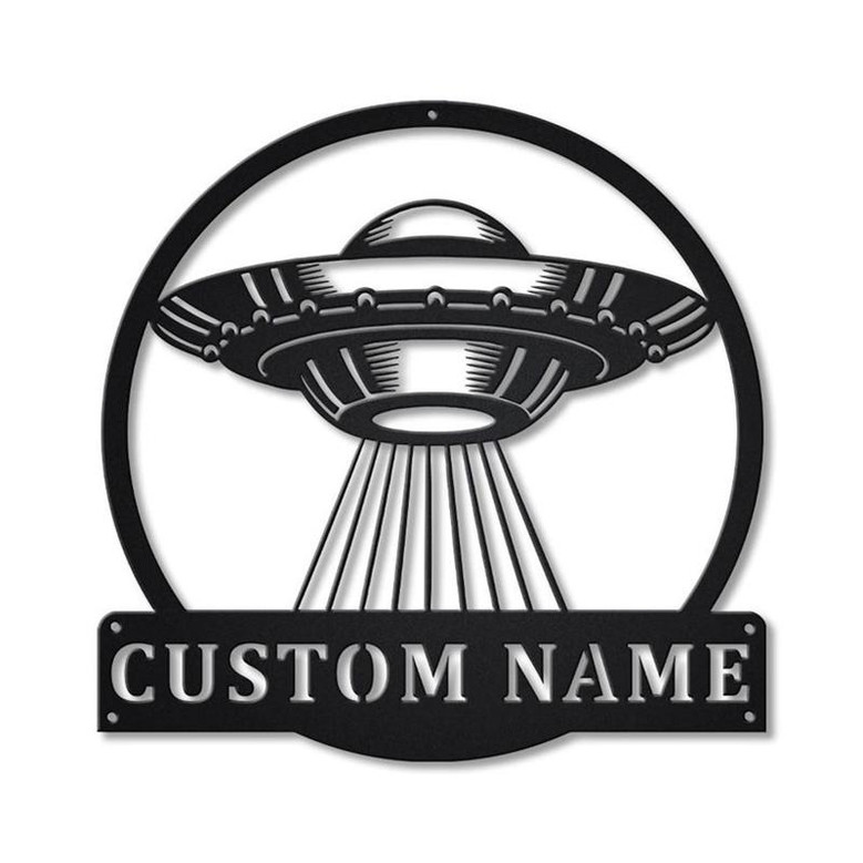 Personalized UFO Metal Sign Art | Custom UFO Metal Sign | UFO Gifts Funny | Hobbie Gift | Birthday Gift