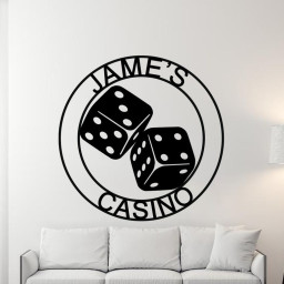 Casino Sign, Gambling Sign, Poker Sign, Dice Sign, Dice Wall art, Metal Casino Sign, Bar Sign, Man Cave Sign, Las Vegas Sign, Game room Sign