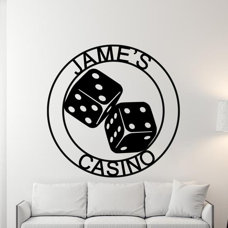 Casino Sign, Gambling Sign, Poker Sign, Dice Sign, Dice Wall art, Metal Casino Sign, Bar Sign, Man Cave Sign, Las Vegas Sign, Game room Sign