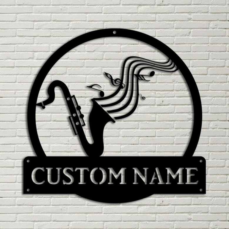 Personalized Saxophone Metal Sign Art, Custom Saxophone Metal Sign, Saxophone Gifts for Men, Saxophone Gift, Musical Instrument Gift