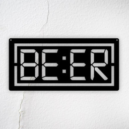 Beer O'clock metal sign, Beer Time Metal Sign, Bar Sign, Gift for Him, Man Cave Sign, Backyard Bar & Grill Metal Sign, Patio Bar Sign,