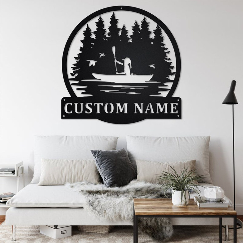 Custom Kayak Female Metal Wall Art,Personalized Kayak Name Sign Decoration For Room, Kayak Metal Home Decor, Custom Kayak , Kayak Female