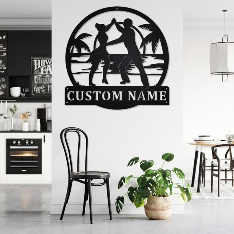 Custom Bachata Dance Metal Wall Art, Personalized Bachata Dance Name Sign Decoration For Room, Bachata Dance Home Decor,Custom Bachata Dance