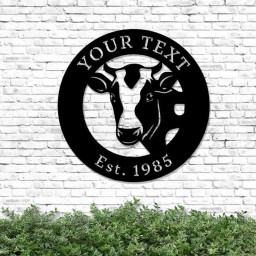 Cow Metal Sign Custom Cow Sign Farmhouse Metal Sign Outdoor Decor Cow Metal Sign Cutout Gift For Farm House Gift For Friends