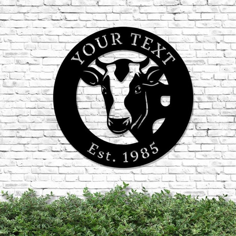 Cow Metal Sign Custom Cow Sign Farmhouse Metal Sign Outdoor Decor Cow Metal Sign Cutout Gift For Farm House Gift For Friends