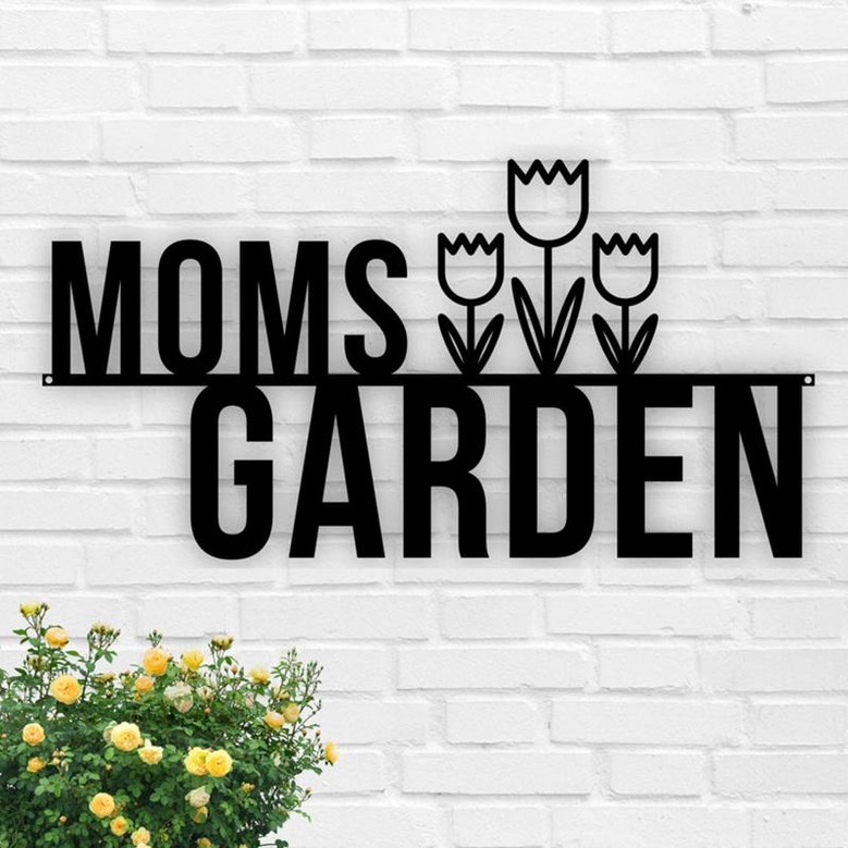 Metal Sign for Garden, Personalized Garden Sign, Metal Garden Sign, Mom Gift, Garden Gifts, Gardener Decor, Custom Garden Sign, Ourdoors