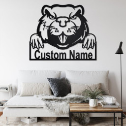 Custom Beaver Metal Wall Art, Personalized Beaver Name Sign Decoration For Room, Beaver Metal Home Decor, Custom Beaver, Beaver Lover Gift