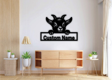 Custom Goat Metal Wall Art