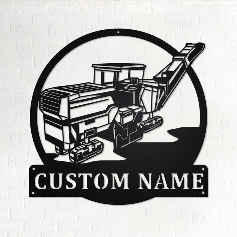 Custom Asphalt Machine Metal Wall Art, Personalized Asphalt Machine Name Sign Decoration For Room, Asphalt Machine Metal Home Decor