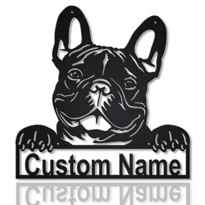 Personalized French Bulldog Metal Sign Art v2 | Custom French Bulldog Metal Sign | French Bulldog Dog Gifts for Men | Dog Gift | Animal Gift