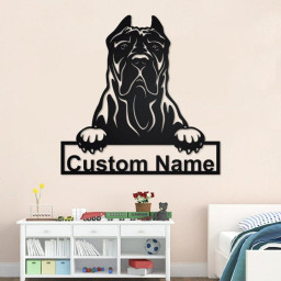 Custom Presa Canario Dog Metal Wall Art, Personalized Presa Canario Name Sign Decoration For Room, Presa Canario Home Decor, Custom Dog
