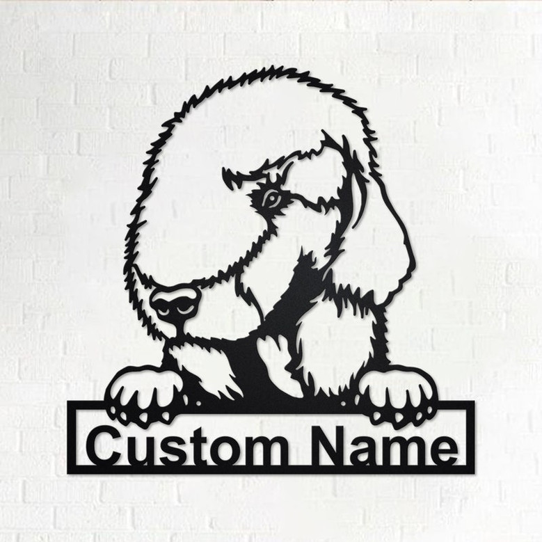 Personalized Bedlington Terrier Metal Sign | Bedlington Terrier Metal Wall Art | Dog Metal Sign | Dog Lover Gifts | Dog Metal Wall Decor