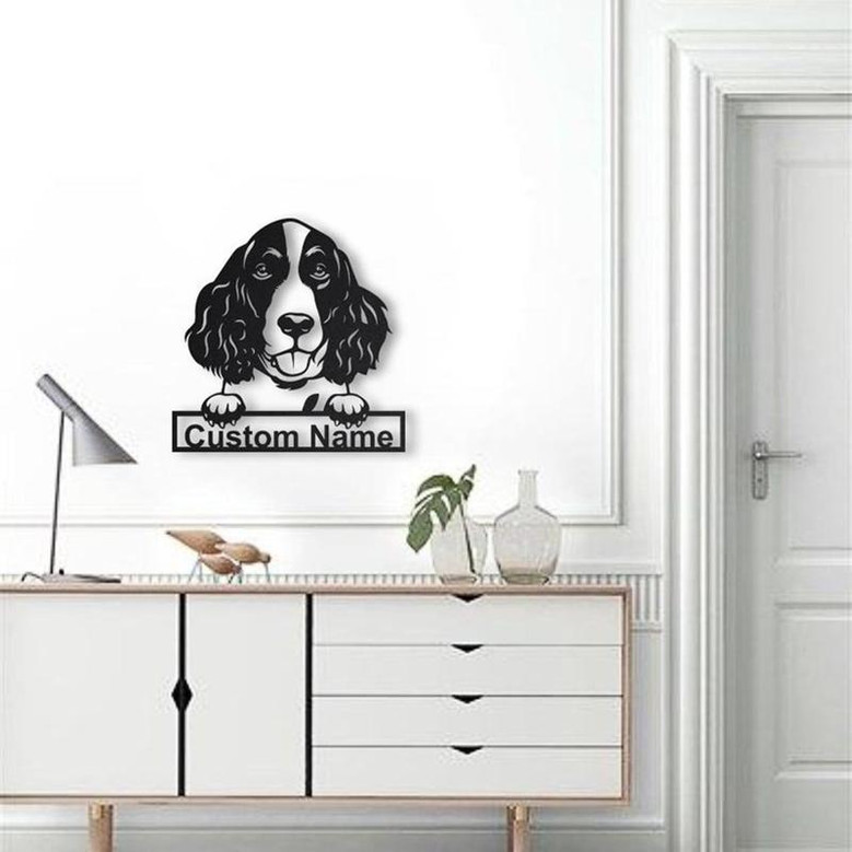 Personalized English Springer Spaniel Metal Sign Art | Custom Springer Spaniel Metal Sign | Dog Gifts Funny | Dog Gift | Animal Custom