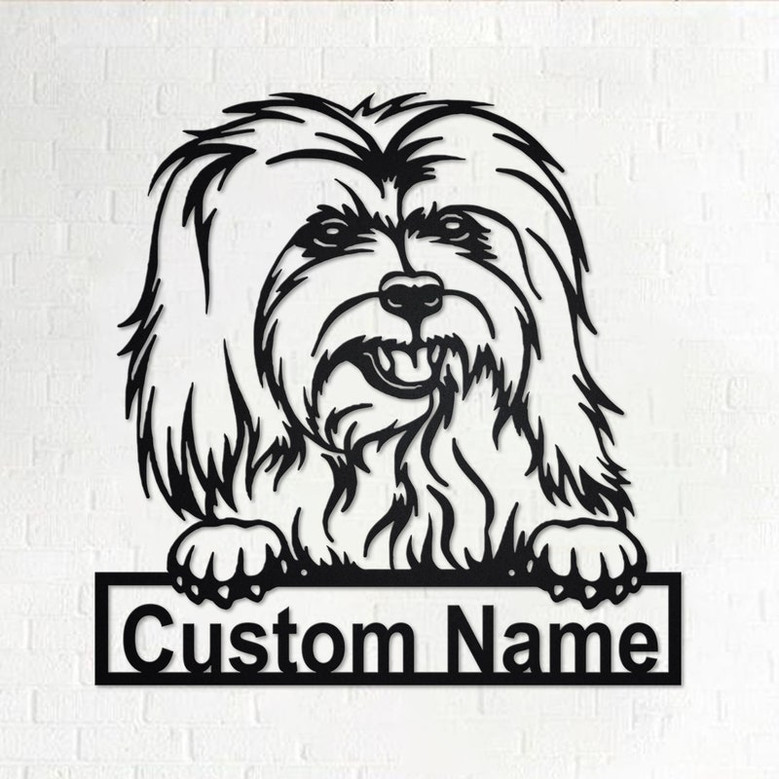 Personalized Coton de Tulear Metal Sign | Coton de Tulear Metal Wall Art | Coton de Tulear Metal Wall Decor | Custom Coton de Tulear