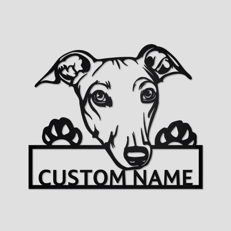 Personalized Greyhound Metal Sign | Greyhound Metal Wall Art | Dog Metal Sign | Greyhound Gift | Greyhound Lover Gift | Greyhound Lover