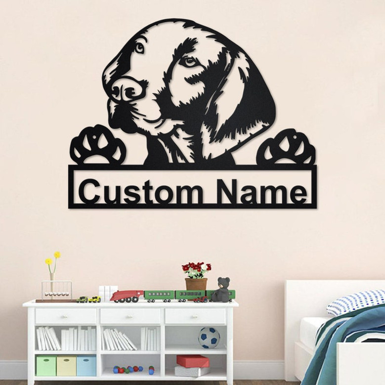 Custom Hungarian Vizsla Dog Metal Wall Art, Personalized Hungarian Vizsla Name Sign Decoration For Room, Hungarian Vizsla Home Decor