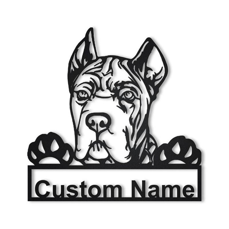 Personalized Cane Corso Dog Metal Sign Art | Custom Cane Corso Dog Metal Sign | Dog Gift | Birthday Gift | Animal Funny