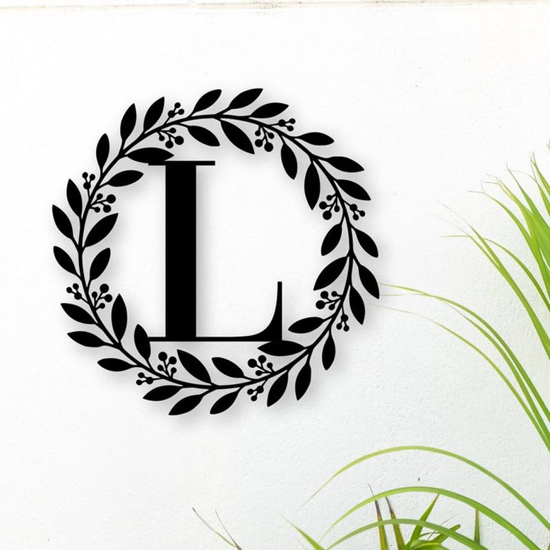 Personalized Classic Initial Metal Sign | Metal Wall Art | Housewarming gift | Wedding gift | Door hanger | Initial Wall Decor | Last Name
