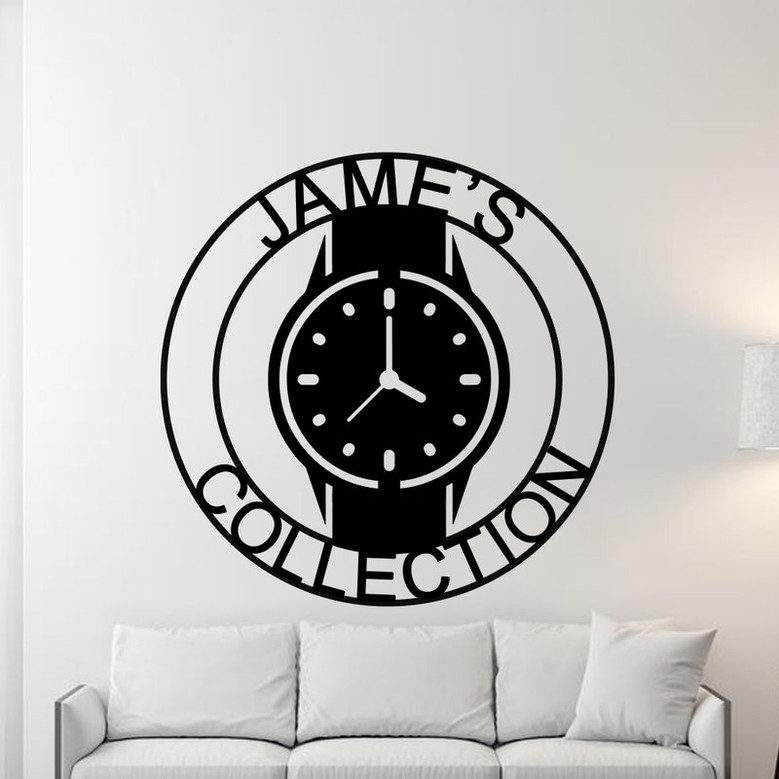 Watch Collection Sign, Luxury Watch Decor, Wrist Watch Sign, Watch Lover Gift, Wrist watch Metal sign, Watch Collector Gift, Watch Box Sign