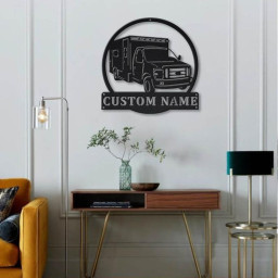 Personalized Ambulance Driver Metal Sign Art | Custom Ambulance Driver Monogram Metal Sign | Driver Gifts