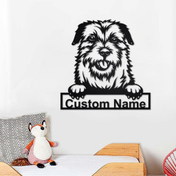 Personalized Border Terrier Metal Sign | Border Terrier Metal Wall Art | Dog Metal Sign | Dog Lover Gift | Border Terrier | Custom Dog